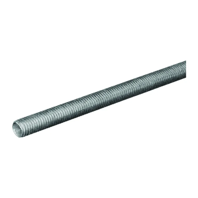 Threaded Rod, Zinc Plated Steel, 13 TPI, 1/2 X 24 In.
