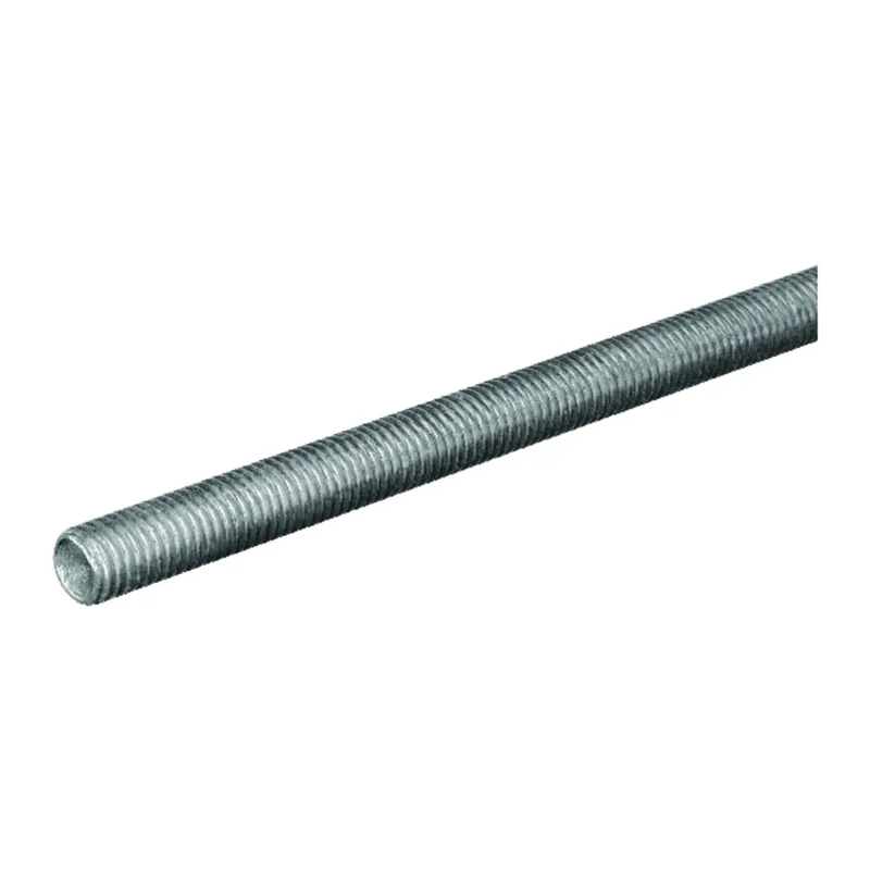 Threaded Rod, Zinc Plated Steel, 13 TPI, 1/2 X 36 In.