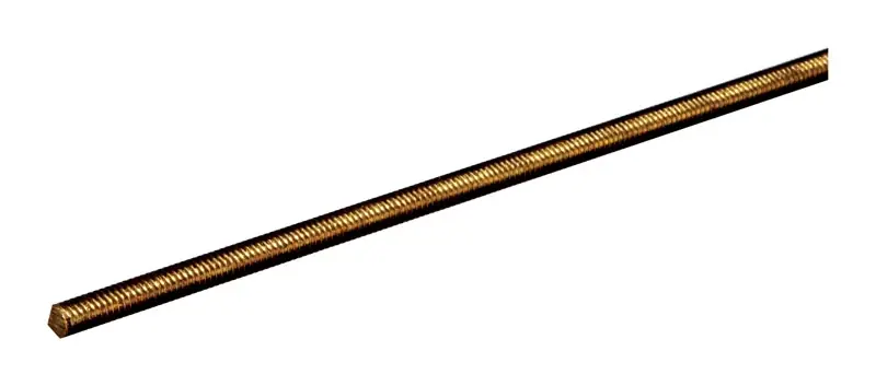 SteelWorks 3/8 In. D X 12 In. L Threaded Brass Rod 1 Pk