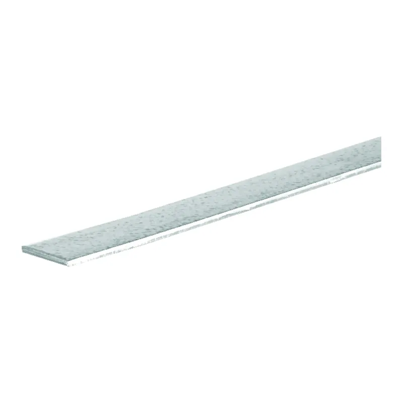 Flat Steel Bar, Zinc Plated, 12 Gauge, 1/8 X 0.75 X 36 In.