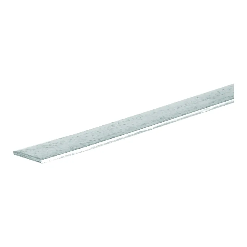 Flat Steel Bar, Zinc Plated, 12 Gauge, 1/8 X 1 X 36 In.