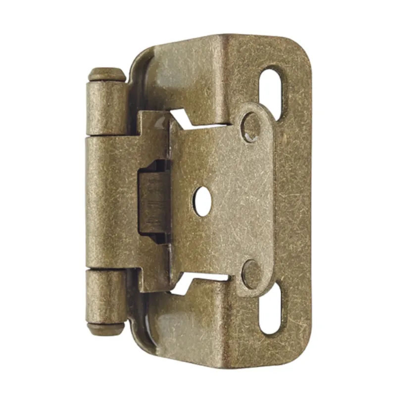 Amerock 1-1/2 In. W X 2-1/4 In. L Burnished Brass Steel Self-Closing Hinge 2 Pk