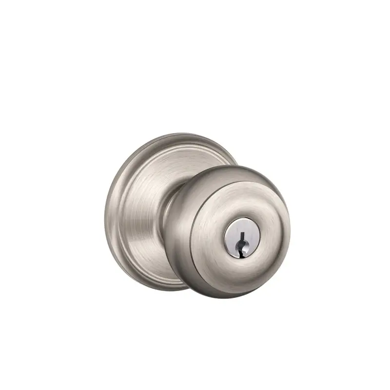 Georgian Satin Nickel Entry Lockset F51ageo619 For 1-3/4 In. Doors