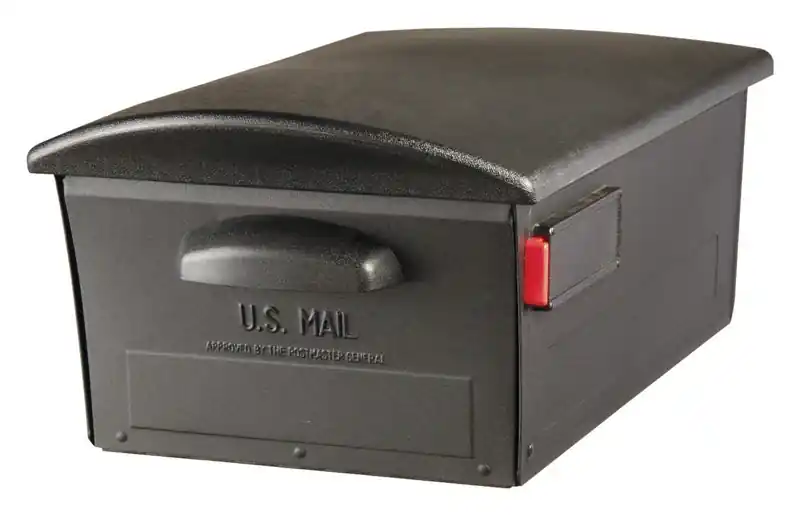 Mailsafe Lockable Post Mount Mailbox, Black, Large Size