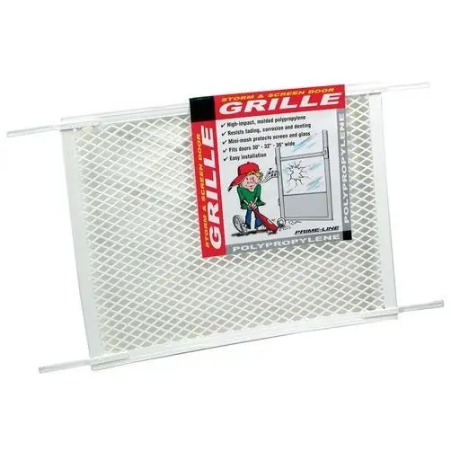 Plastic White Door Grille 34-1/2 X 20 For Screen Doors Model Pl15517