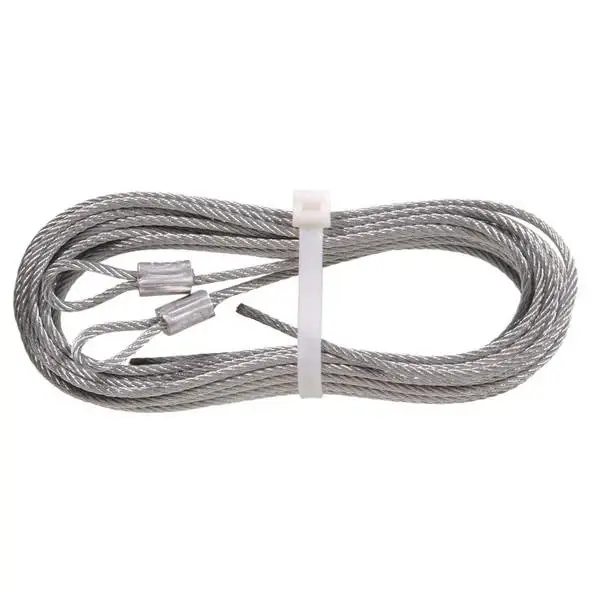 Extension Spring Lift Cable - Durable Steel, 1/8 In. Diameter, 10 Ft. Length