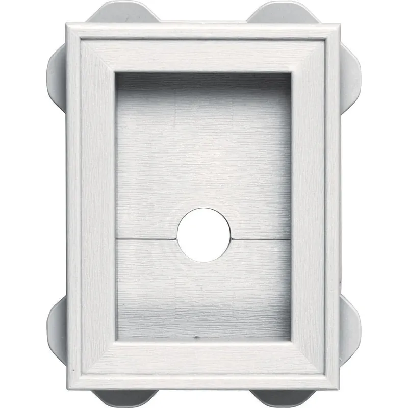 6-1/4 In. H X 1-5/8 In. L Prefinished White Vinyl Mounting Block