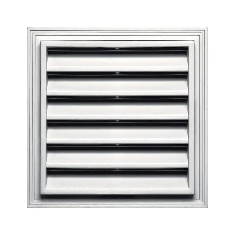 12 In. W X 12 In. L Wood Grain White Plastic Wall Vent With Screen