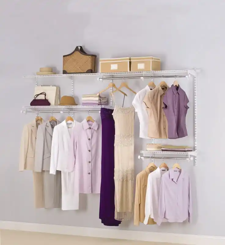 Rubbermaid 49.2 In. H X 13.25 In. W X 2.6 In. L Steel Closet Kit