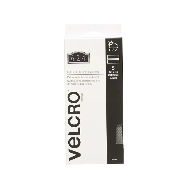 VELCRO Brand Extreme Outdoor Medium Nylon Hook And Loop Fastener 4 In. L 5 Pk
