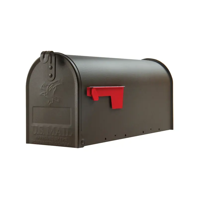 Gibraltar Elite Galvanized Steel Post Mounted Venetian Bronze Mailbox 8-3/4 In. H X 6-7/8 In.
