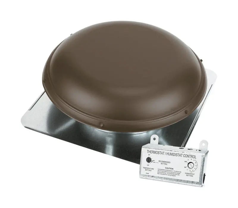 Roof-Mount Attic Ventilator, Brown, 2100-Sq. Ft.