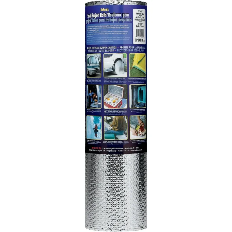 Reflective Insulation, Double Bubble Foil, 24 In. X 10 Ft.