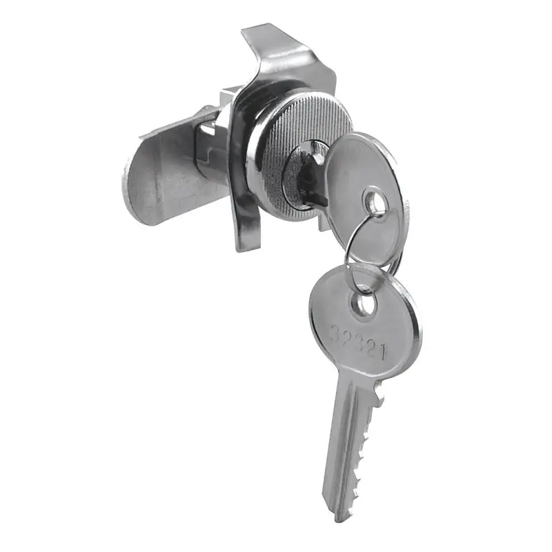 S4133 Brushed Nickel Steel Counter Clockwise Mailbox Lock With 2 Keys