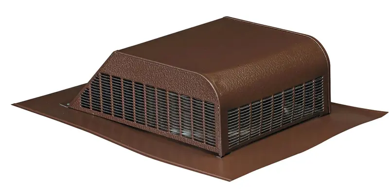 Air Vent 15 In. W X 16 In. L Brown Aluminum Roof Vent Assembly