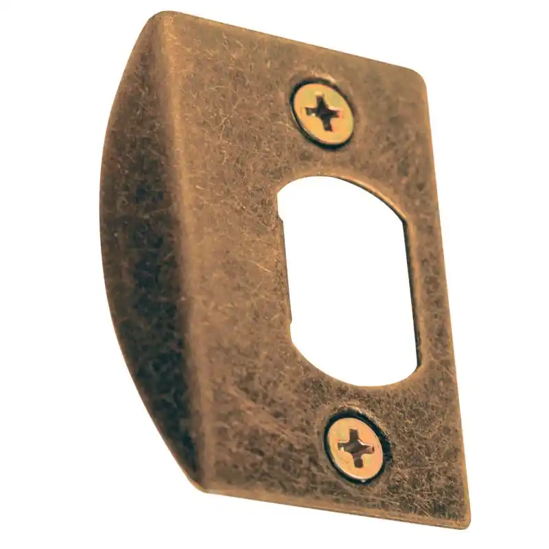 2.25 In. H X 1-5/8 In. L Antique Brass Steel Deadbolt Strike E2308
