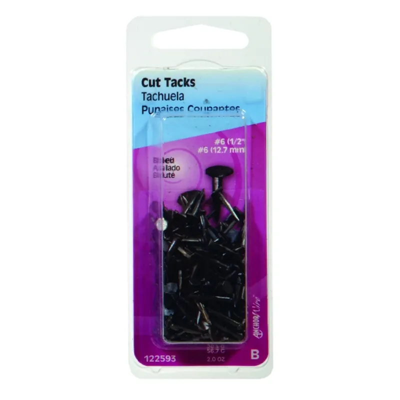 HILLMAN Anchor Wire No. 6 X 1/2 In. L Blue Steel Cut Tacks 1 Pk