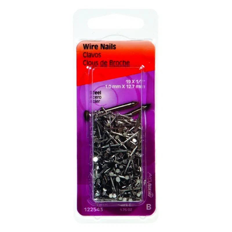 HILLMAN Anchor Wire 19 Ga. X 1/2 In. L Bright Steel Wire Nails 1 Pk 1.75 Oz