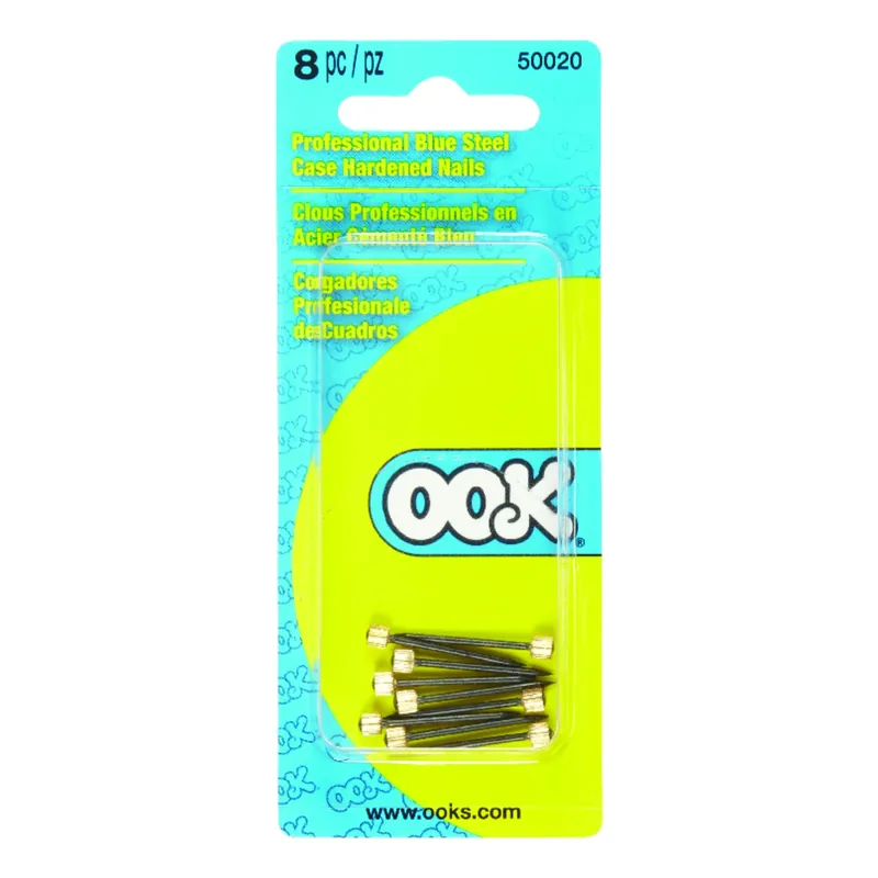 OOK Case Hardened Professional Picture Hanging Nails 1 Lb 8 Pc