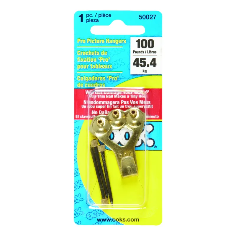 HILLMAN OOK Gold Professional Picture Hanger 100 Lb 1 Pk