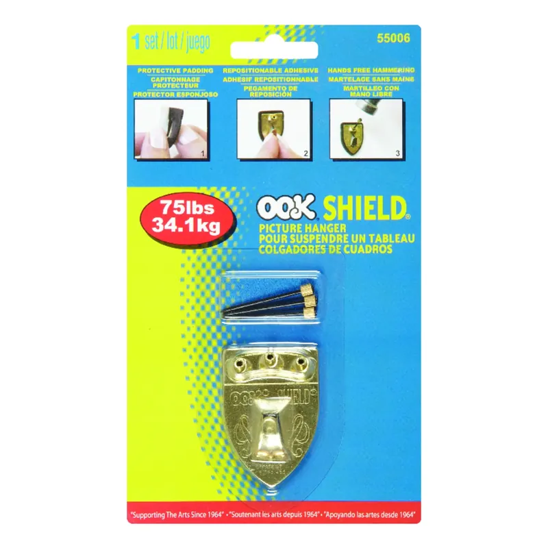 HILLMAN OOK Shield Picture Hanger 75 Lb 1 Pk