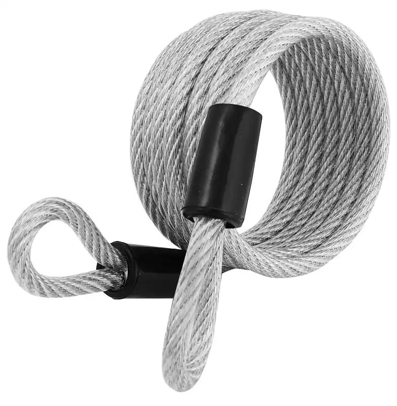 6-Ft. Self-Coiling 6mm Coated Padlock Cable
