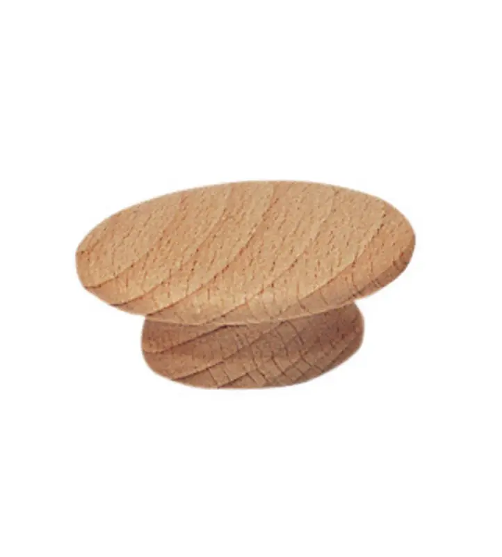 Waddell Traditional Round Furniture Knob 1 In. D .5 In. Unfinished 2 Pk