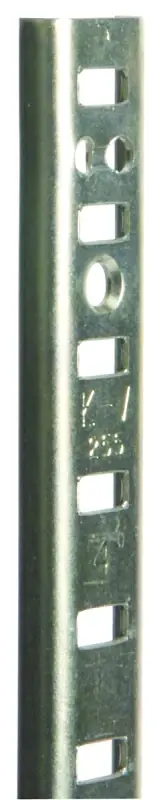 255 Series 60 In. Zinc-plated Steel Mortise-mount Pilaster Shelf Standard