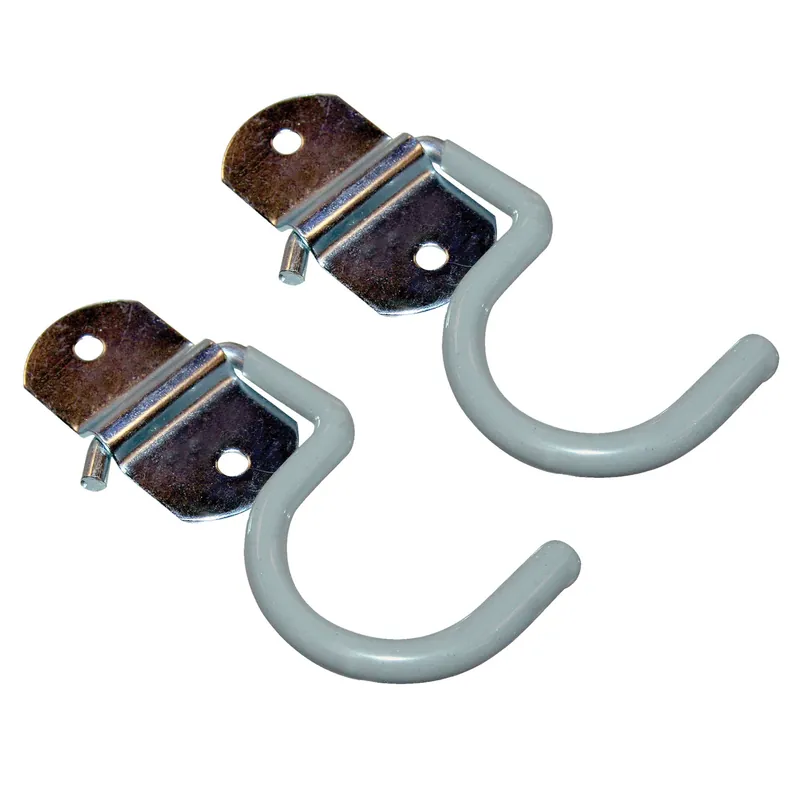 Crawford 2.5 In. L Vinyl Coated Gray Steel Small Handle Hanger Hanger Holder 5 Lb. Cap. 2 Pk