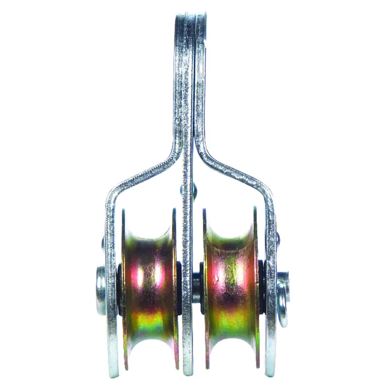 Pulley, Fixed Eye, Double Sheave, Heavy-Duty Steel, 1.5-In.