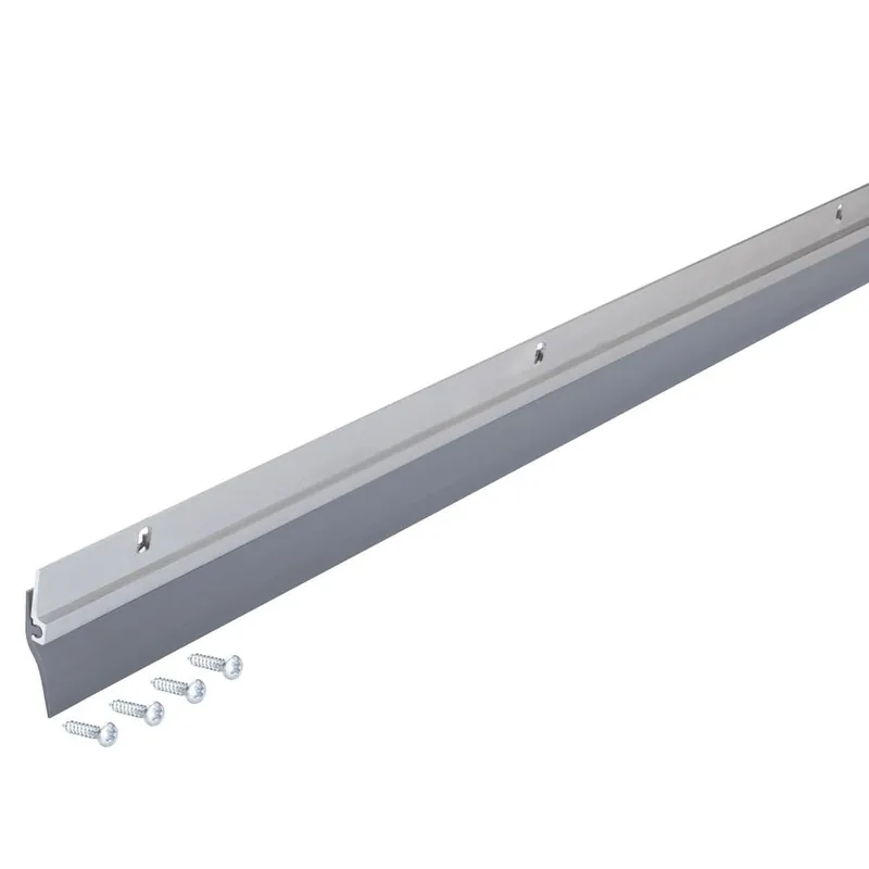 Door Sweep, Aluminum & Vinyl, Triple Fin, 36-In.