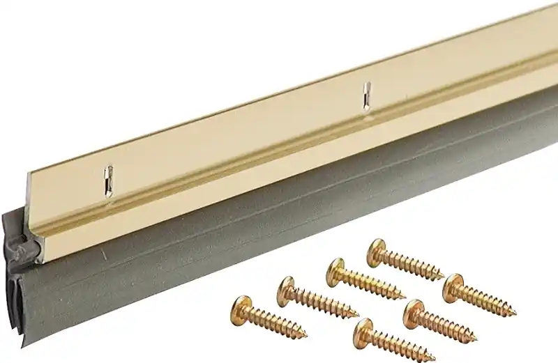 1-1/4 In. X 36 In. Brite Gold Aluminum & Vinyl Door Sweep