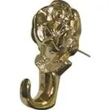 Antique Brass Rose Push Pin Hangers 3 Pieces Model 122320
