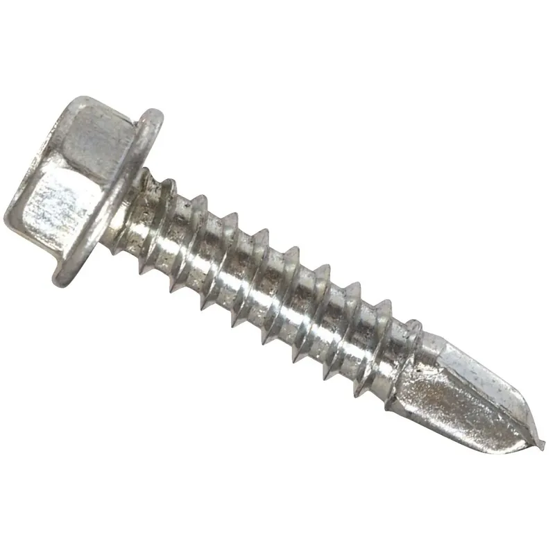 HILLMAN No. 8 Ga. X 1-1/2 In. L Phillips Hex Washer Head Sheet Metal Screws 100 Pk