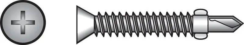 HILLMAN No. 12 Ga. X 2 In. L Phillips Flat Head Sheet Metal Screws 1 Pk