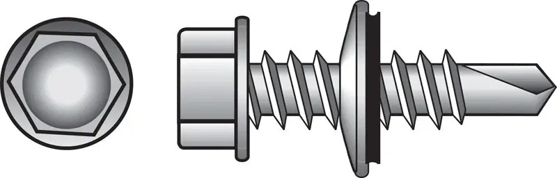 HILLMAN No. 10 Ga. X 1 In. L Hex Hex Washer Head Self-Drilling Screws 100 Pk