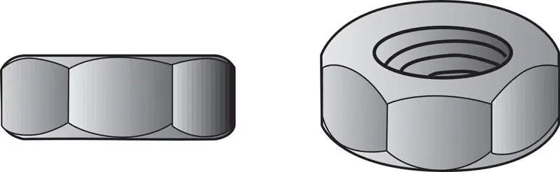 HILLMAN 1/2 In. Zinc-Plated Steel USS Hex Nut 1 Pk