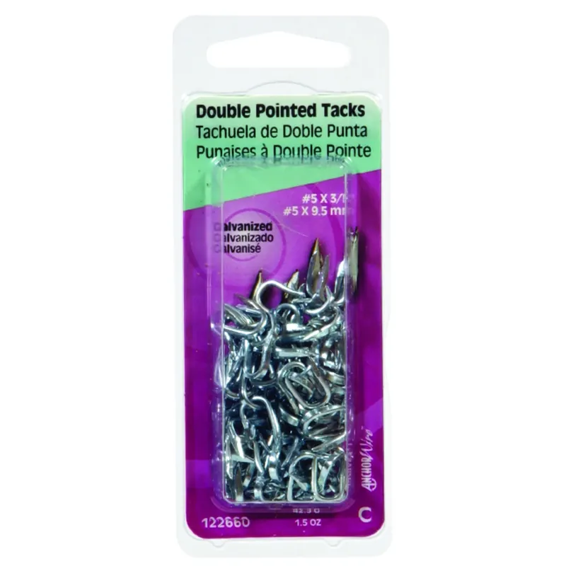 HILLMAN Anchor Wire No. 9 X 7/16 In. L Galvanized Steel Double Point Tacks 1 Pk