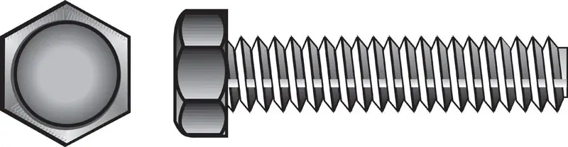 HILLMAN 5/16 In. D X 4 In. L Zinc Plated Steel Hex Tap Bolt 50 Pk