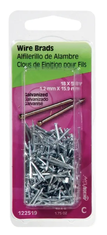 HILLMAN 18 Ga. X 5/8 In. L Electro Galvanized Steel Brad Nails 1 Pk 1.75 Oz