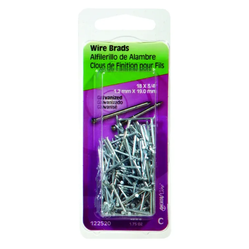 HILLMAN 18 Ga. X 3/4 In. L Electro Galvanized Steel Brad Nails 1 Pk 1.75 Oz