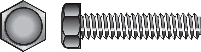 HILLMAN 3/8 In. D X 3 In. L Zinc Plated Steel Hex Tap Bolt 50 Pk