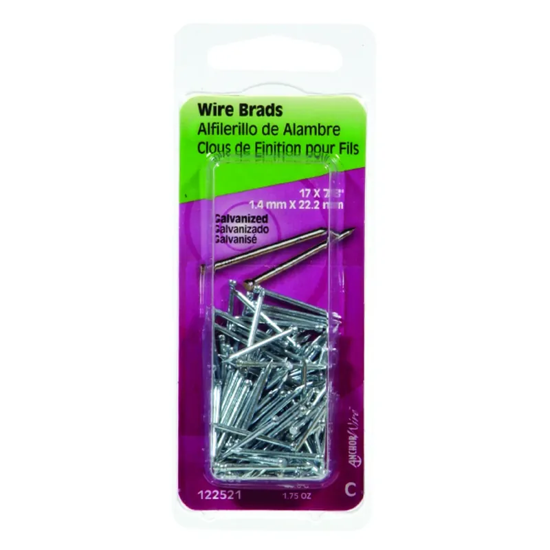 HILLMAN 17 Ga. X 7/8 In. L Electro Galvanized Steel Brad Nails 1 Pk 1.75 Oz