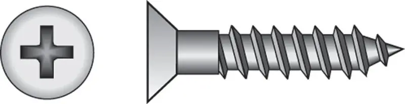 HILLMAN No. 12 X 1-1/2 In. L Phillips Zinc-Plated Coarse Wood Screws 50 Pk