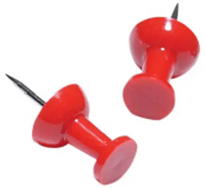 HILLMAN Anchor Wire Red Push Pins 16 Pk