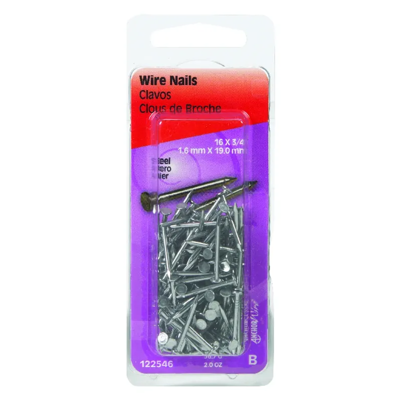 HILLMAN Anchor Wire 3/4 In. Wire Bright Steel Nail Flat Head