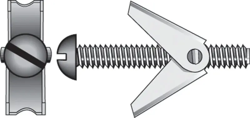 HILLMAN 1/4 In. D X 3 In. L Round Zinc-Plated Steel Toggle Bolt 1 Pk