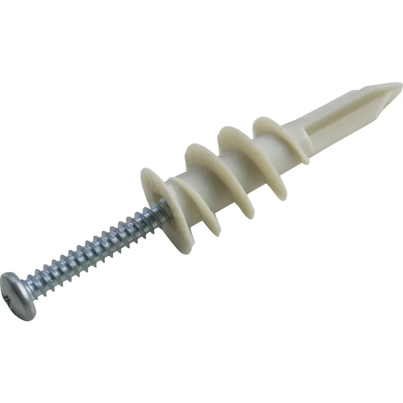 HILLMAN .164 In. D X 1.5 In. L Plastic Pan Head Drywall Anchor 10 Pc