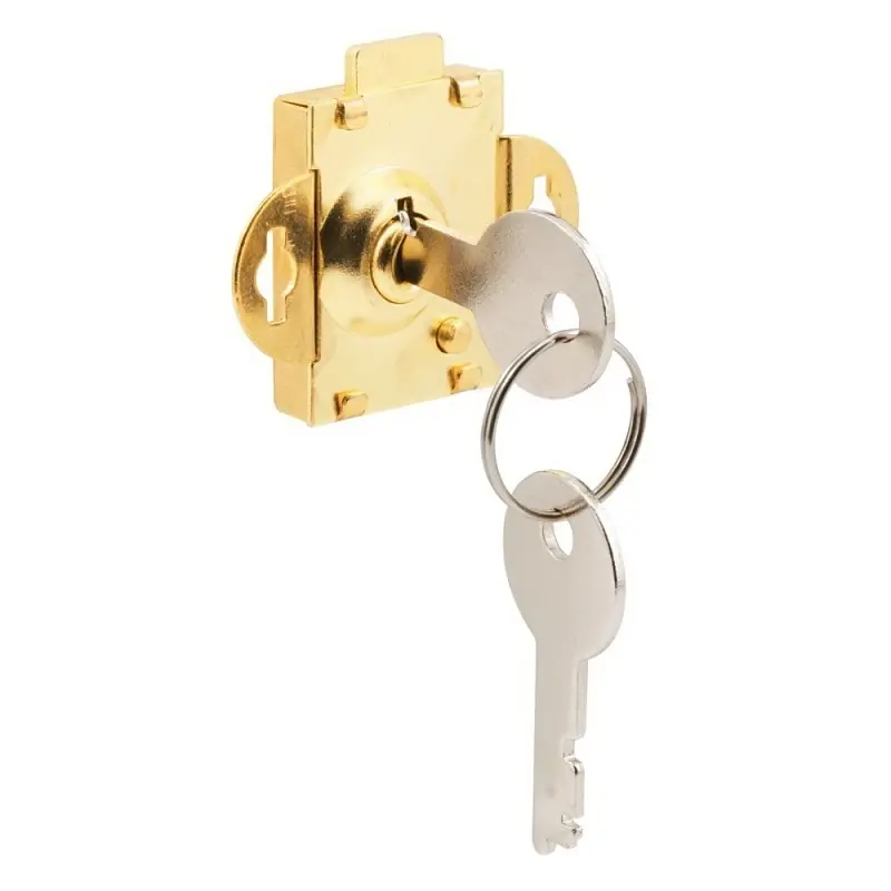 Brass-plated Steel Mailbox Deadbolt Lock With 2 Keys, Model S 4048