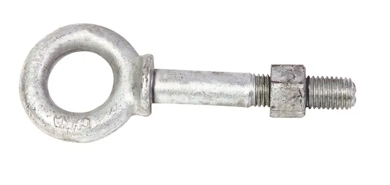 1/4 In. X 4 In. Hot Dipped Galvanized Steel Shoulder Eyebolt With Nut Included